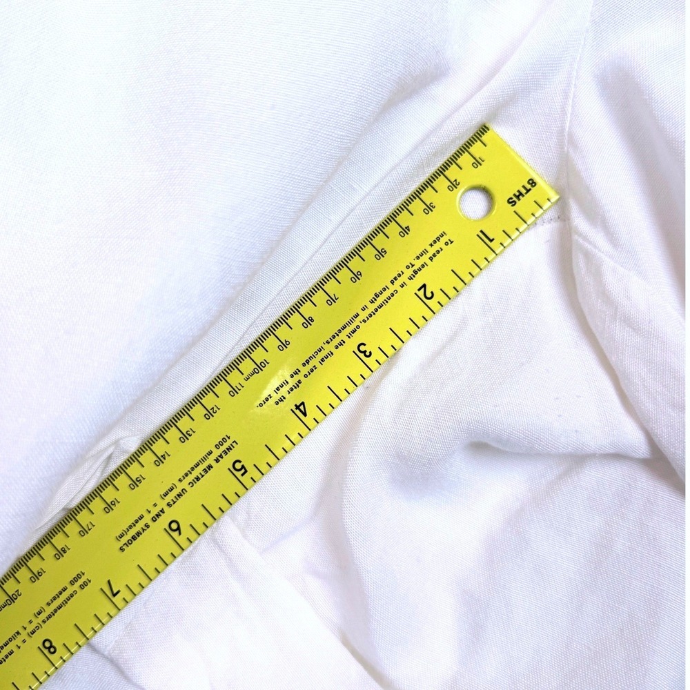 Lane Bryant Linen Blend Pull On Shorts White Tie Waist Plus Size 22 / 24 Womens - Picture 6 of 7